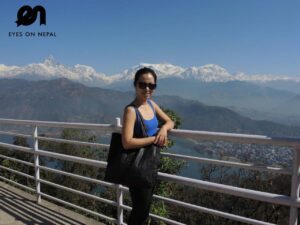 Mountain View from World peace pagoda during Pokhara half-day tur