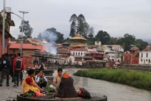 Pashupatinath temple and Bagmati river