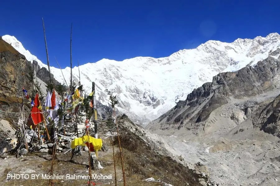 View from Kanchenjunga base camp trek
