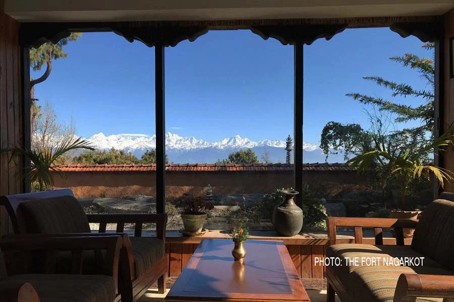 5 DAYS TOUR IN NEPAL - MOUNTAIN VIEW FROM HOTEL
