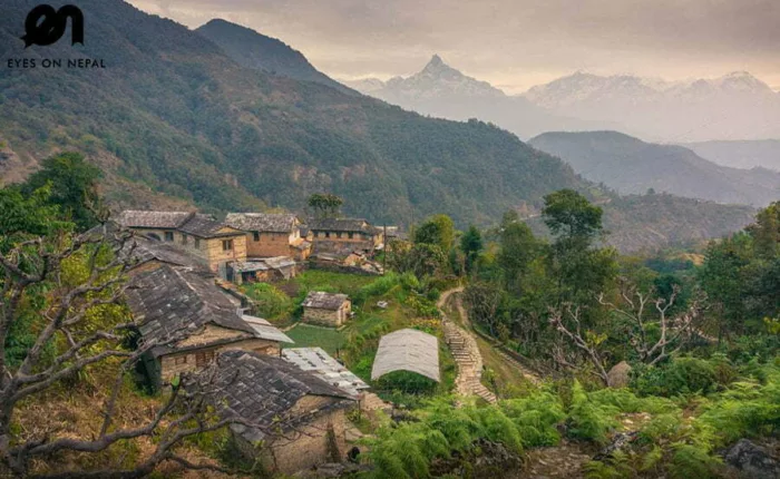 Village in Annapurna region during Panchase trek