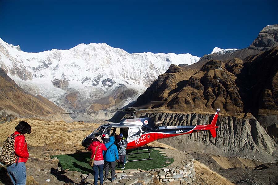 Annapurna base camp helicopter tour from Kathmandu