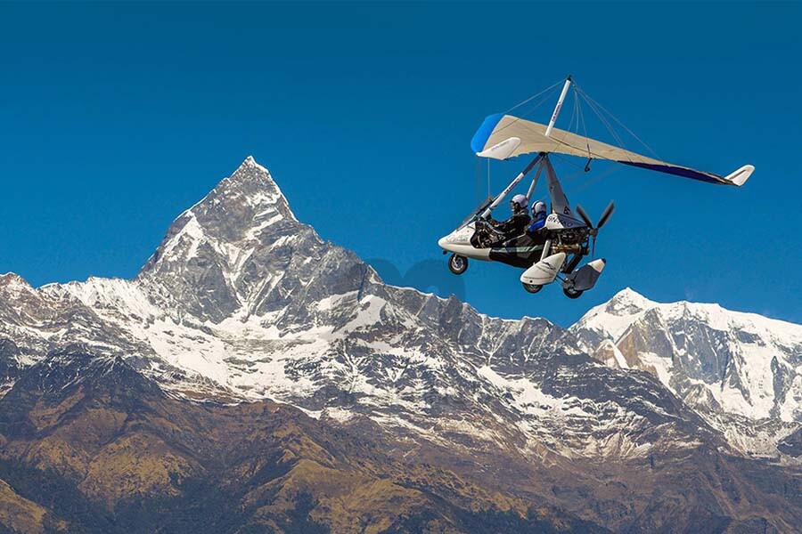 Ultralight flight in Pokhara