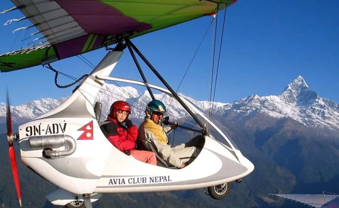 ultralight flight sightseeing from Pokhara